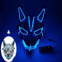 Halloween LED Stream light EL Cold light full face men and women parties Wolf heads Shaking Timbre Ghost Face Clown Horror Luminous Mask