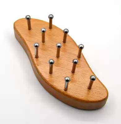 No trace scratch comb massager log leaf shape 11 nails belly abdomen leg meridian massage health care scraping comb