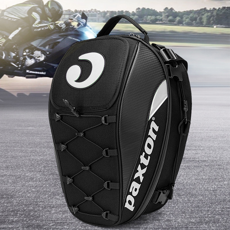 Motorcycle Backseat Bag Large Capacity Locomotive Riding Helmet Bag Travel Double Shoulder Bag Knight Reflective Waterproof Rear Bag-Taobao