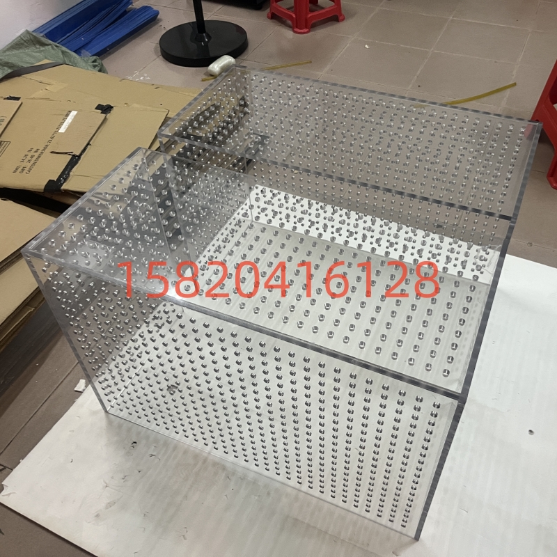 High temperature resistant fireproof flame retardant acrylic heat dissipation hood mesh plate perforated hood instrument machine protective shell processing customisation-Taobao