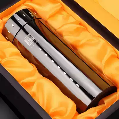 Lao Feng Xiangyun S999 sterling silver liner thermos cup health care water cup tea to send Father's Day high-end gifts