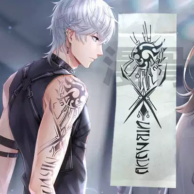 Mu gu cos love and producer at the end of the abyss new PV Zhou Qiluo wig tattoo sticker