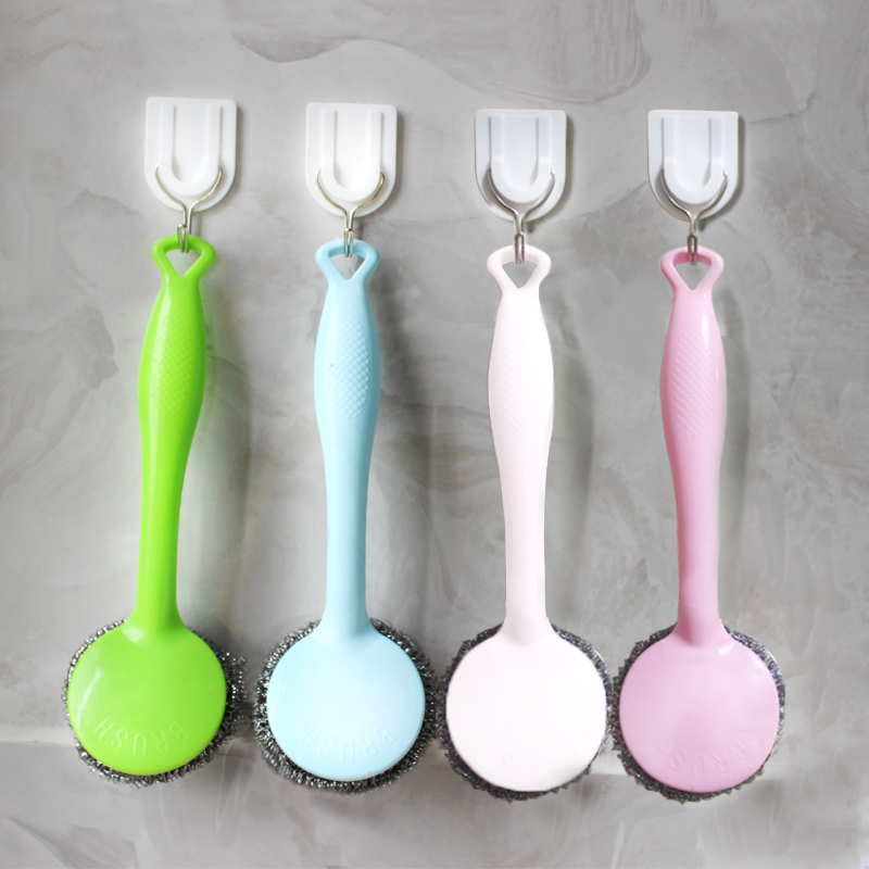 Hanging wire ball brushed with handle cleaning ball large number home dishwashing pan decontamination to oil kitchen cleaning-Taobao