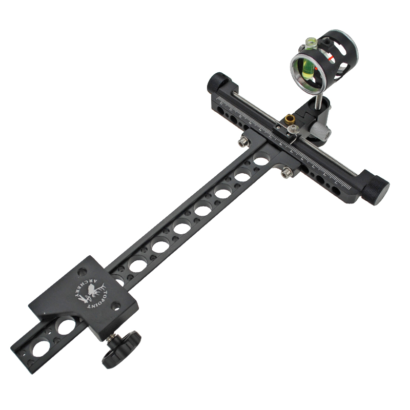Compound Bow Aiming Sight with Single Pin, Lens, Long Rod, Fine-Tuning, Top Point Tp8510, Universal Compound Recurve Sight Compound Bow Aiming Sight with Single Pin, Lens, Long Rod, Fine-Tuning, Top Point Tp8510, Universal Compound Recurve Sight