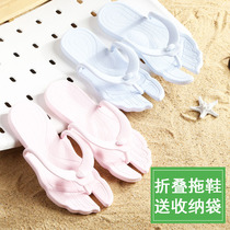 Travel portable folding travel slippers hotel non-slip seaside sandals men and women swimming slippers