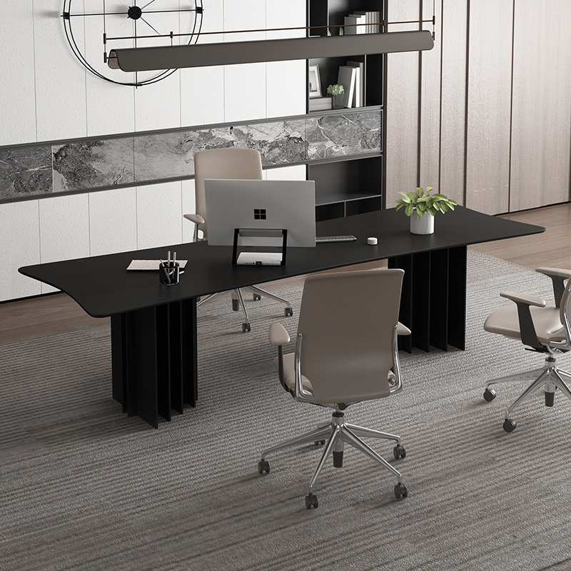 Nordic Extremely Simple Solid Wood Desk Light Extravagant Design Sense Conference Table Strip Desk Modern Table Reception Negotiation Table