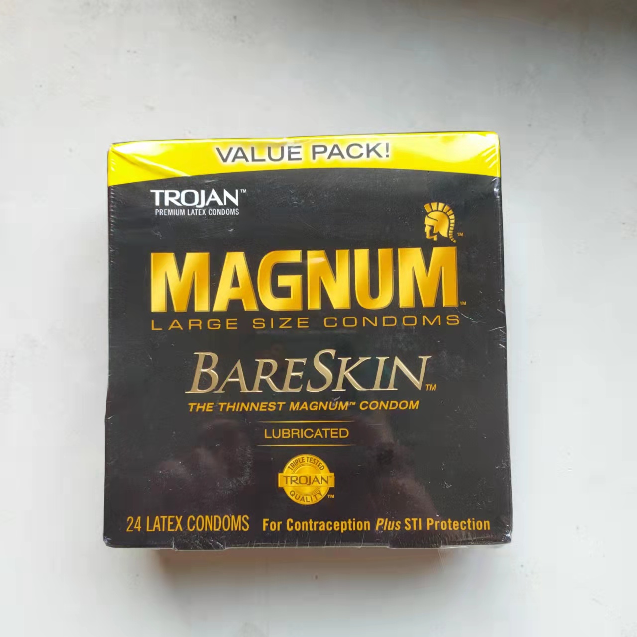 Spot TROJAN MAGNUM BARESKIN Large Size Condoms 24 Count