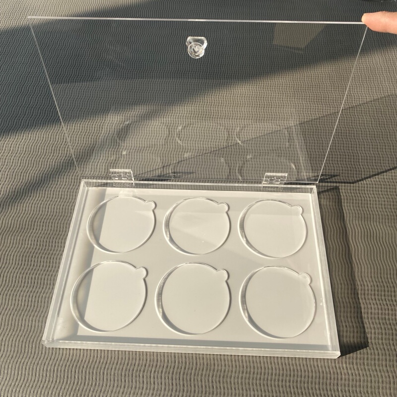 Optician's Desktop Lens Display Rack Transparent Acrylic Storage Box for Myopia Lenses Simple Dust-Proof Transparent Display Box