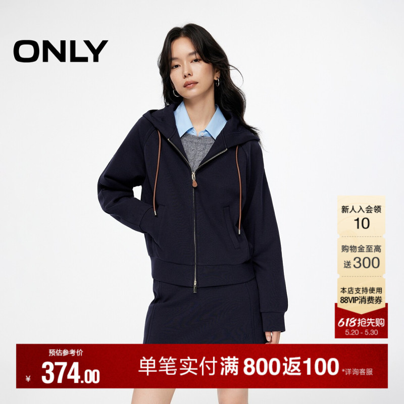 Only Summer Old Money Style Hooded Loose Raglan Two-Way Zipper Design Long-Sleeve Sweatshirt Top for Women Only Summer Old Money Style Hooded Loose Raglan Two-Way Zipper Design Long-Sleeve Sweatshirt Top for Women