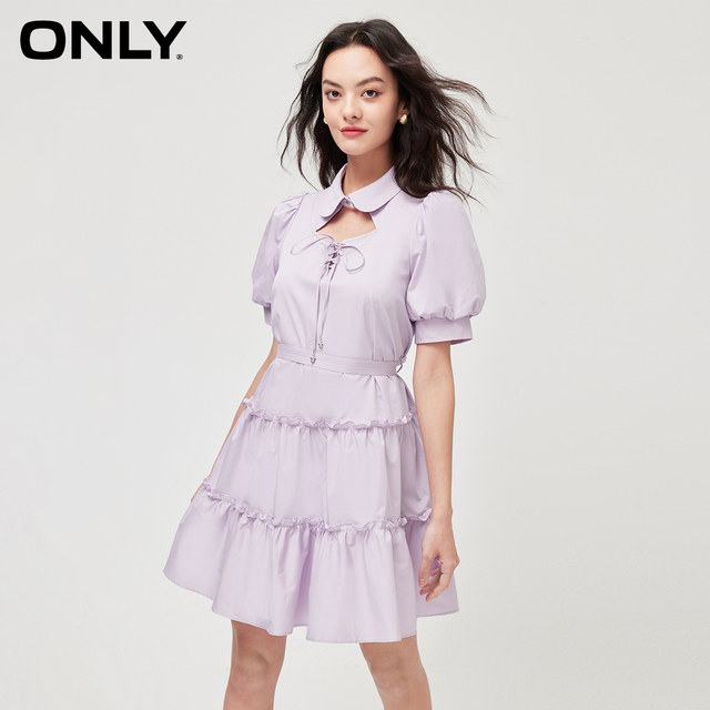 ONLY Spring Temperament Princess Style Waist A-Line Slim Skirt Dress for Women