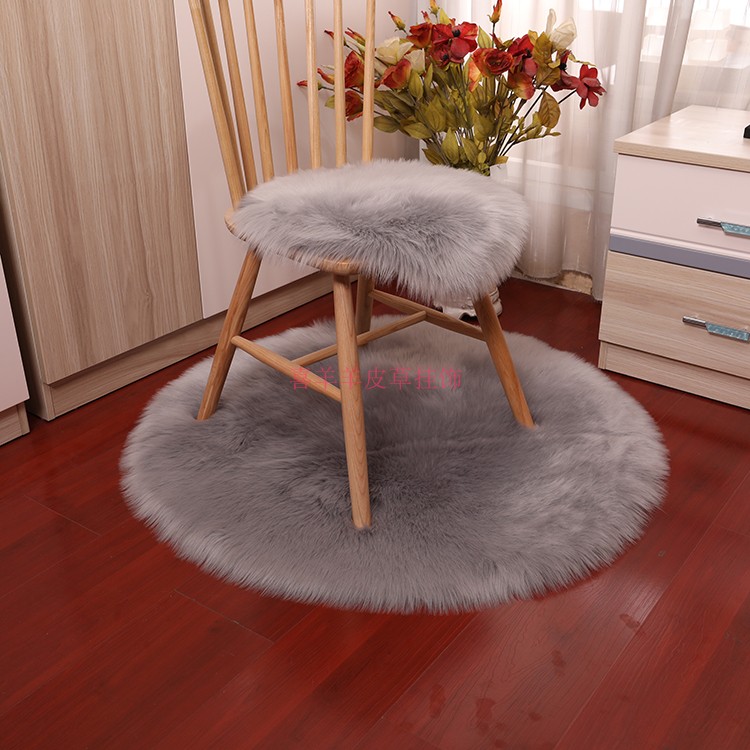 thảm sàn tùy chỉnh thảm tròn sang trọng ghế sofa đệm ghế đệm giả len tủ quần áo bướm - Thảm tham long