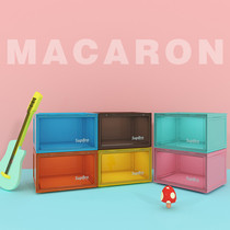 SupBro Macaron color side-opening transparent shoe box anti-oxidation LED luminous storage box Net red collection shoe cabinet