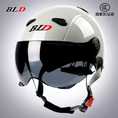 Baili 3C certified electric locomotive helmet gray men and women summer sunscreen semi-helmet electric car Four Seasons helmet