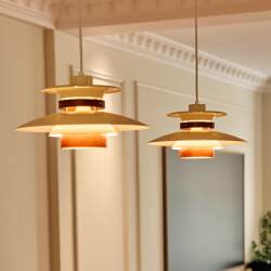 Nordic Mid-Century Solid Wood P H5 Ufo Pendant Light for Dining Room, Bar, French, Japanese, Retro, Southeast Asian Study, Island Table Pendant Light