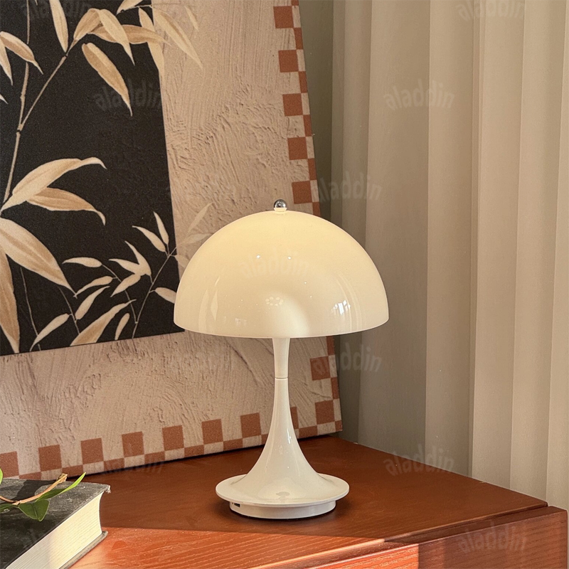 Danish Panthella V3 Mushroom Table Lamp, Rechargeable, Portable, Dimmable, Scandinavian Living Room, Study, Bedroom, Bedside Lamp