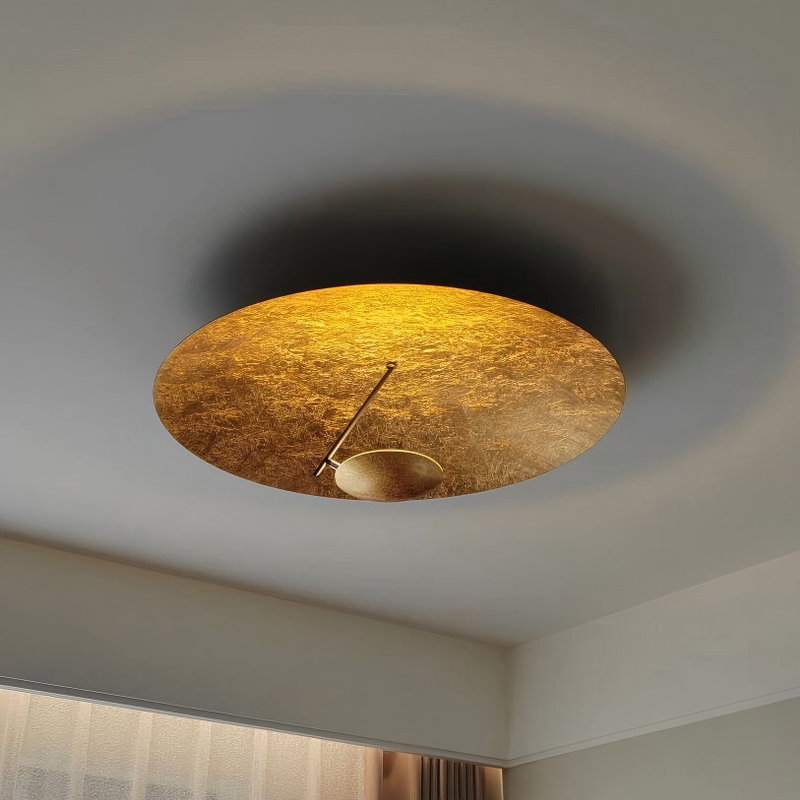 Italian Lederam Gold Foil Ceiling Lamp, Medieval French Light Luxury Italian Style Living Room, Dining Room, Study, Bedroom Main Light Italian Lederam Gold Foil Ceiling Lamp, Medieval French Light Luxury Italian Style Living Room, Dining Room, Study, Bedroom Main Light
