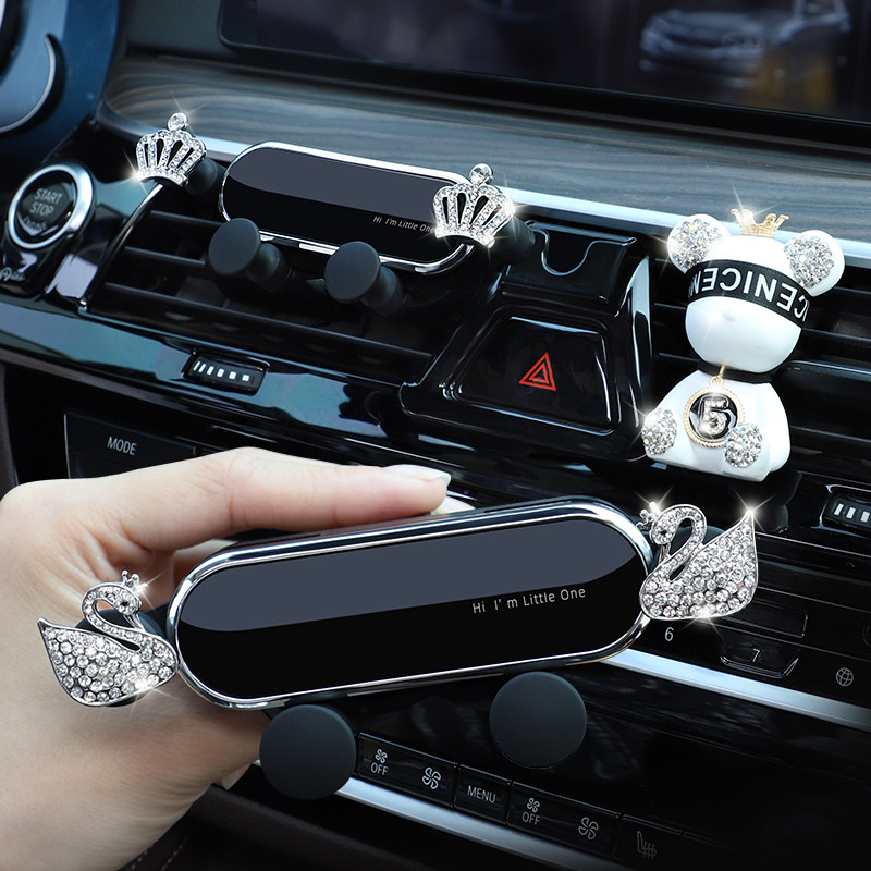 Vehicular mobile phone car bracket goddess deposit car navigation inside cute car air outlet in car fixed supporting frame
