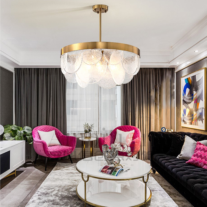 Light luxury aftermodern chandelier minimal atmospheric living room restaurant bedroom lamp network red same designer lights