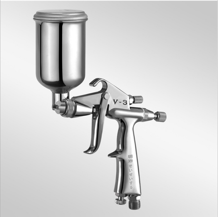 Mini word special spray paint gun 0 5mm caliber pneumatic car paint gun advertising luminous word Meiji V-3 spray gun