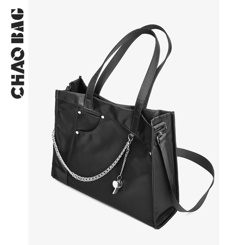 Trendy play bag large-capacity portable tote bag men's bag ins tide brand function messenger bag leisure computer commuter bag