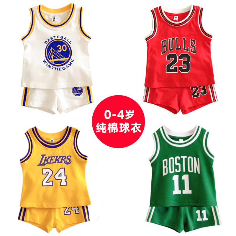 Pure Cotton Kidsren's Basketball Uniform Set Curry 30 James Kobe Sweat-Absorbent and Breathable Baby Infant Kidsren Pure Cotton Kidsren's Basketball Uniform Set Curry 30 James Kobe Sweat-Absorbent and Breathable Baby Infant Kidsren
