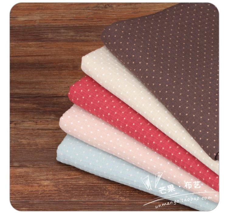 Chiều rộng 140cm 144 vải nhuộm đầu tiên Hướng dẫn sử dụng Vải DIY Vải cotton 5 màu tùy chọn 1/4 m vải bố thô