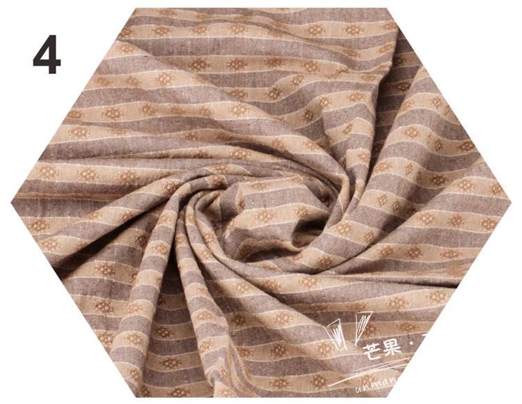 Chiều rộng 140cm 143 vải nhuộm đầu tiên Hướng dẫn sử dụng vải DIY 5 màu tùy chọn 1/4 m vải cotton thô