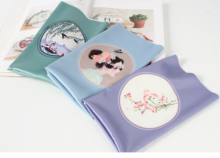 [Vải xoài] giả sợi tơ định vị mẫu vải nhỏ tươi retro thủ công vải lụa