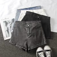 Эластичная базовая джинсовая юбка, шорты, весенние штаны, приталенный универсальный карандаш, в корейском стиле, высокая талия, с акцентом на бедрах