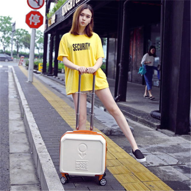 Naibin Trolley Case Mini Travel Case Female 16 Small Suitcase Female Suitcase Female Korean Version 18 Aircraft Boarding Case