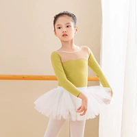 Имбирь (белая марлевая юбка) модель с длинным рукавом