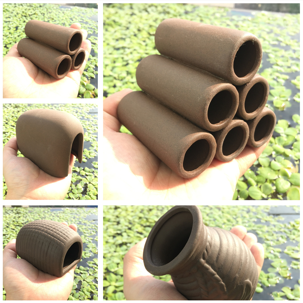 Handmade purple sand three-way shrimp pot shrimp nest avoid breeding ornamental shrimp crystal shrimp nest bream pot breeding hide nest water