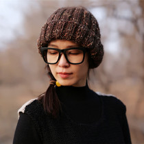 The design sensation loose and thick and thick wool hand knitting hat neck