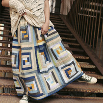 Original pure hand-made easy cotton piece autumn thick half-body skirt