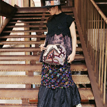 Nostalgia ~ original design plant dyes loose and pure hand - hand hook vest