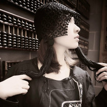 Smoke and rain marks ~ Qianai original literature and art fan retro handmade classical Republic of China style Han clothing ear hollow female hat