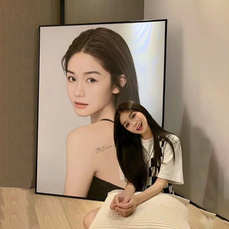 Process printing personal art photo birthday gift photo enlarge size photo frame wall hanging photo poster customization