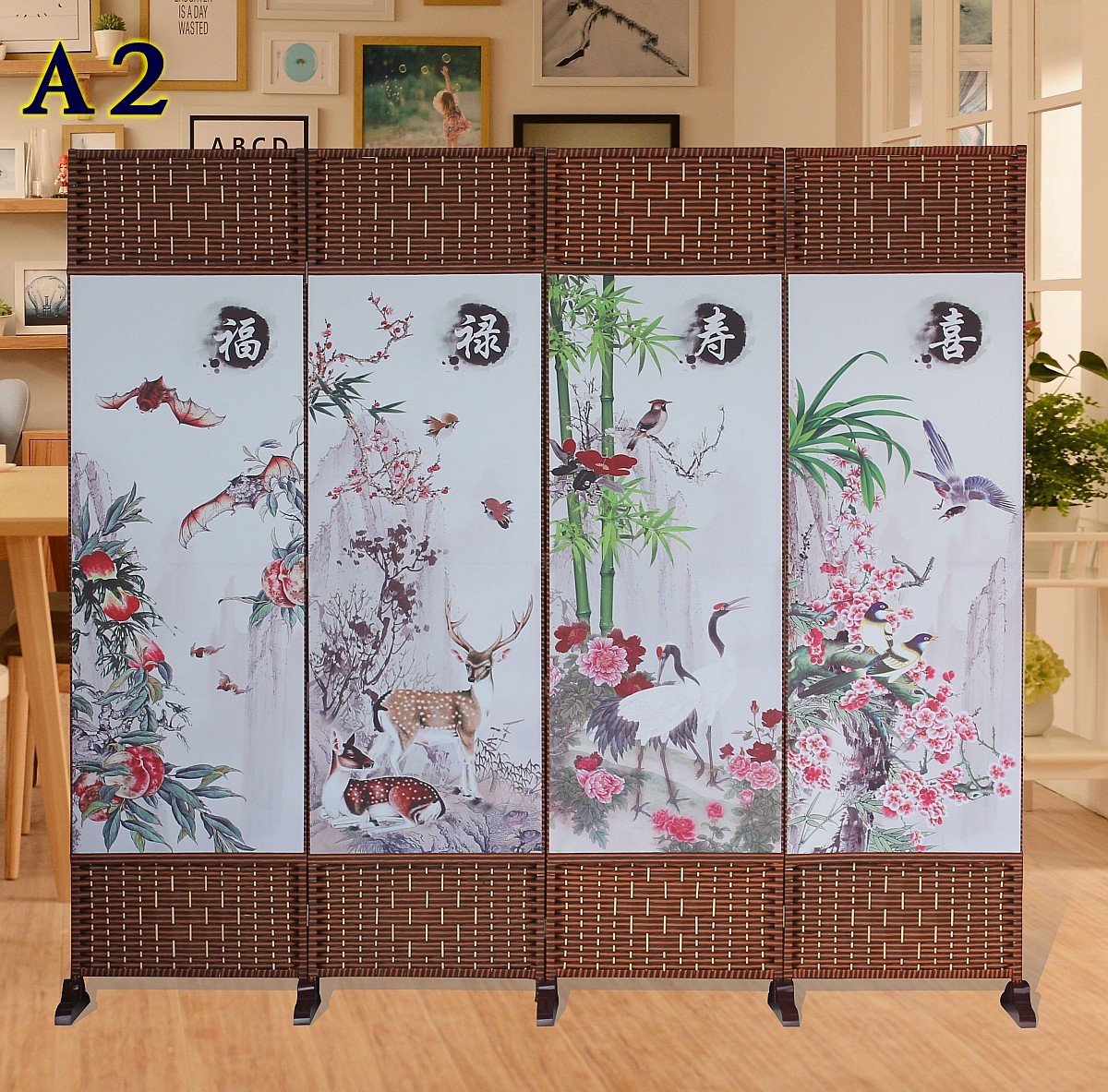 Vách ngăn màn hình phòng khách gấp màn hình hiên phòng ngủ đơn giản hiện đại gấp di động vải màn hình khách sạn phân vùng - Màn hình / Cửa sổ vách ngăn lam gỗ