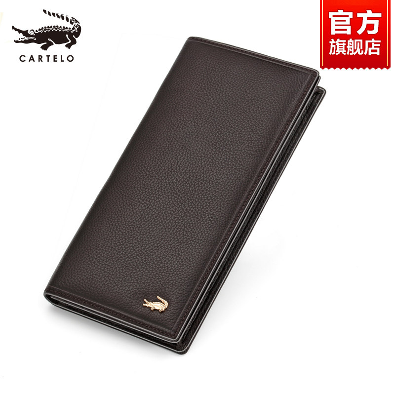 Crocodile men's wallet leather long edition business clutch bag cowhide bag youth wallet tide hand grab bag wallet wallet handbag