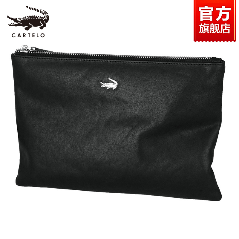 Crocodile Men's Clutch Leather Bag Casual Clutch Bag Large Capacity Clutch Bag Business First Layer Leather Envelope Bag
