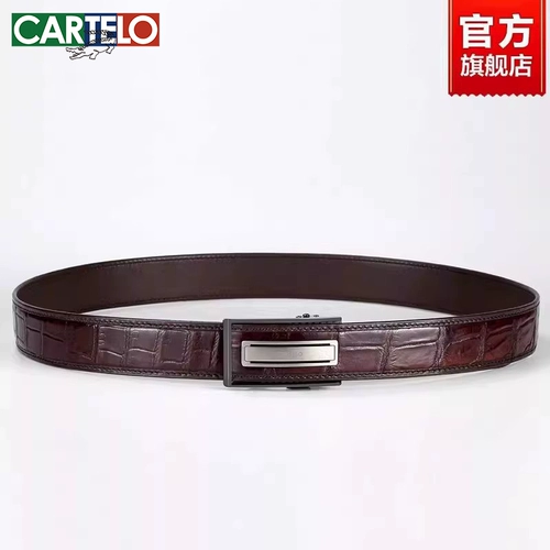 Ремень, штаны для отдыха, крокодил, из натуральной кожи