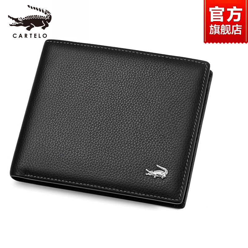 Crocodile men's wallet genuine leather new 2022 Burst Money Clip Short Drive License Card Bag Ultra Slim Leather Wallet