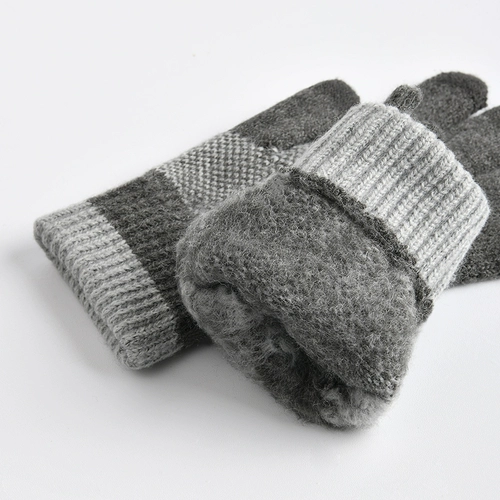 Мужские демисезонные удерживающие тепло утепленные трикотажные дорожные перчатки для влюбленных, крокодил