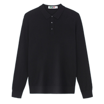 Crocodile wool sweater mens autumn new pure wool business sweater lapel long-sleeved T-shirt casual polo sweater