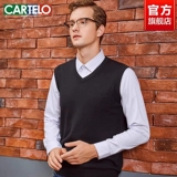 Свитер, зимний осенний трикотажный жилет, V-образный вырез