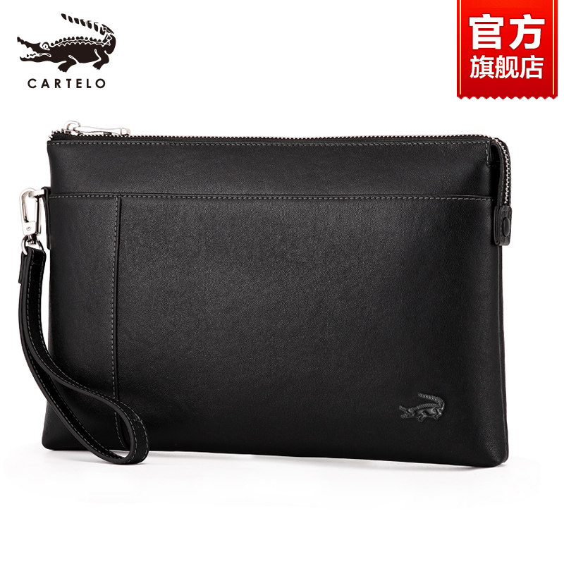 Crocodile genuine leather men's handbag handbags 2022 new wave men handbag business large capacity cow leather soft leather envelope bag