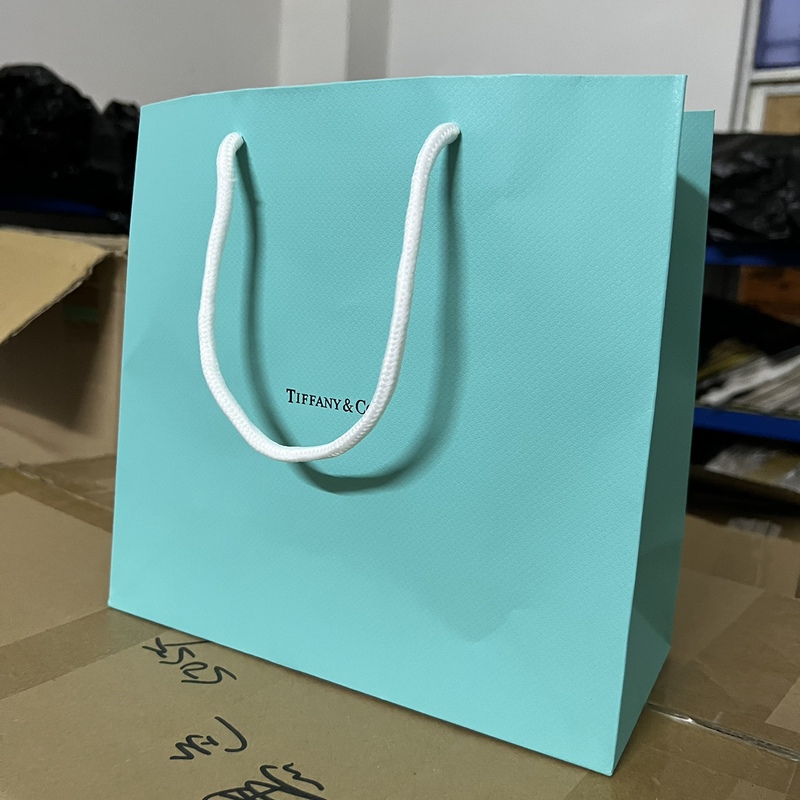 Original Textured Tiffany Paper Bag Handbag Tifany&Go Perfume Bag Cosmetics Gift Bag Set Box Packaging