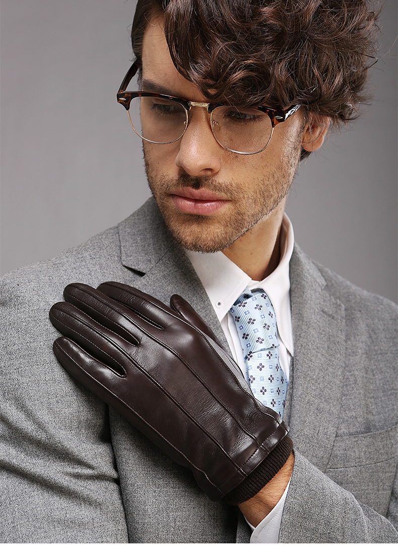 Gants pour homme WARMEN en peau de mouton - Ref 2782656 Image 13