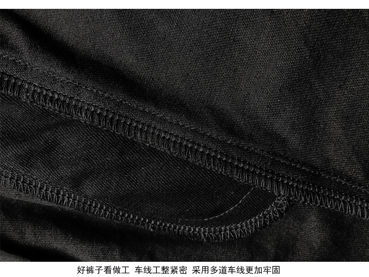 Quần cạp cao nam quần lửng ống quần thời trang cotton Hàn Quốc cộng với quần nhung thông thường quần áo thời trang