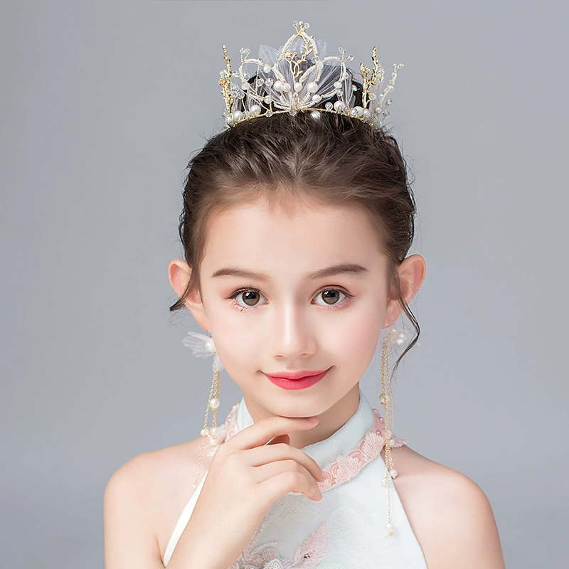 Vương miện công chúa siêu cổ tích trẻ em khu rừng vòng hoa cô gái nhỏ chương trình sinh nhật vương miện cô gái váy phụ kiện tóc - Phụ kiện tóc